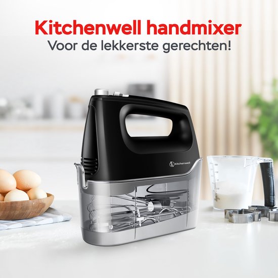 Kitchenwell Handmixer - 6 snelheden en turbofunctie - 400W  KN304