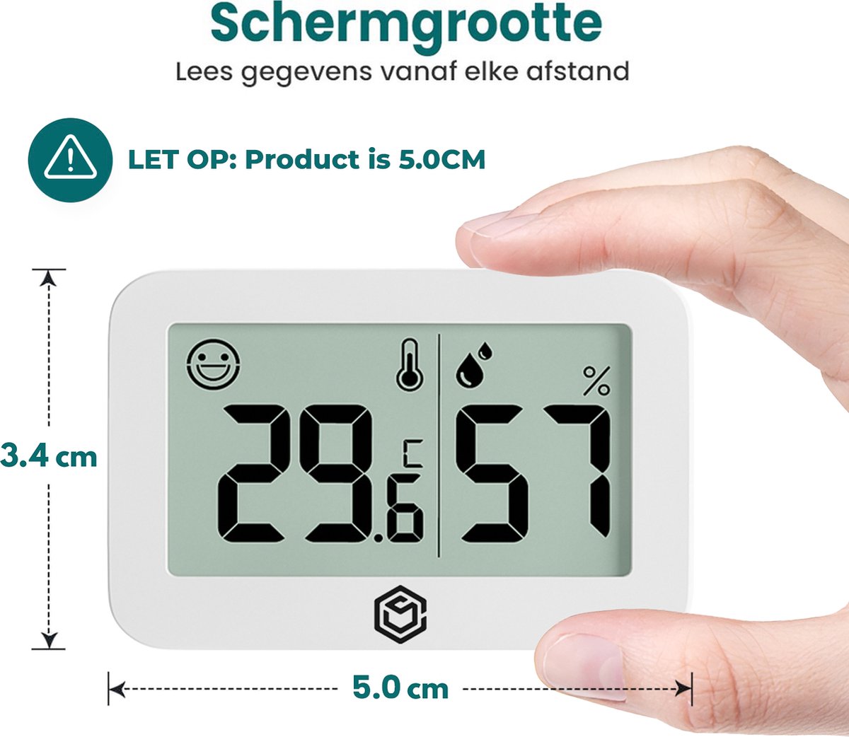 Ease Electronicz Hygrometer & Thermometer - Weerstation - Luchtvochtigheidsmeter - Thermometer Voor Binnen F51