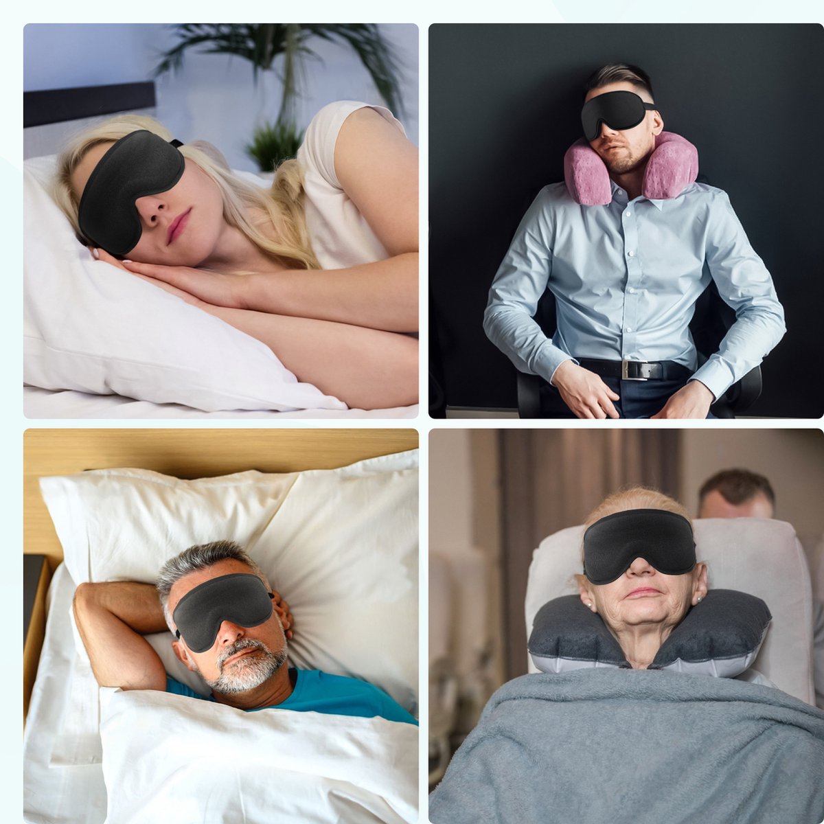 Pathsail® Slaapmasker - Traagschuim slaapmasker - Luxe 3D Oogmasker  PSA010