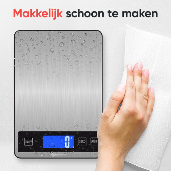 Kopie van Kitchenwell Digitale Precisie Keukenweegschaal - 1gr - 10kg - KN354