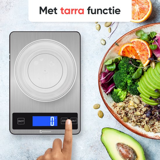 Kopie van Kitchenwell Digitale Precisie Keukenweegschaal - 1gr - 10kg - KN354