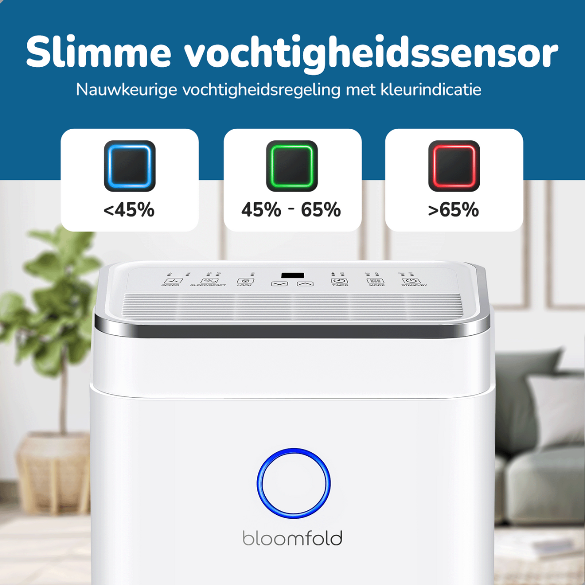 Bloomfold Luchtontvochtiger - 20L per Dag - Incl. Was-droog Functie - BF006