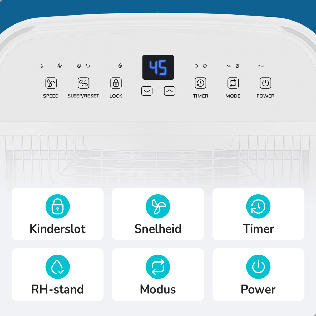 Bloomfold Luchtontvochtiger - 25L per Dag - Incl. Was-droog Functie - BF007