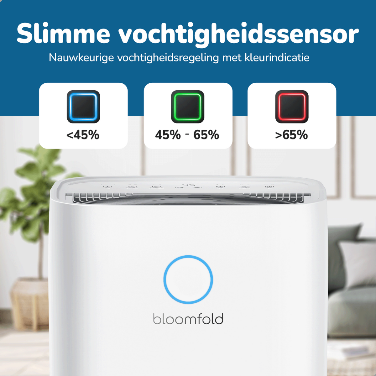 Bloomfold Luchtontvochtiger - 25L per Dag - Incl. Was-droog Functie - BF007