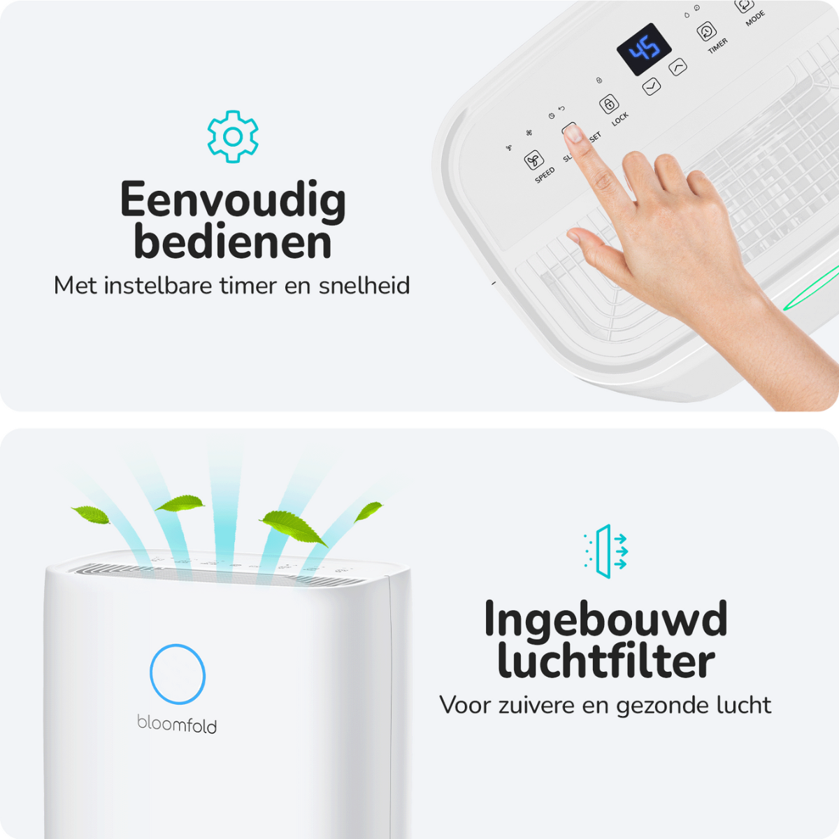 Bloomfold Luchtontvochtiger - 25L per Dag - Incl. Was-droog Functie - BF007