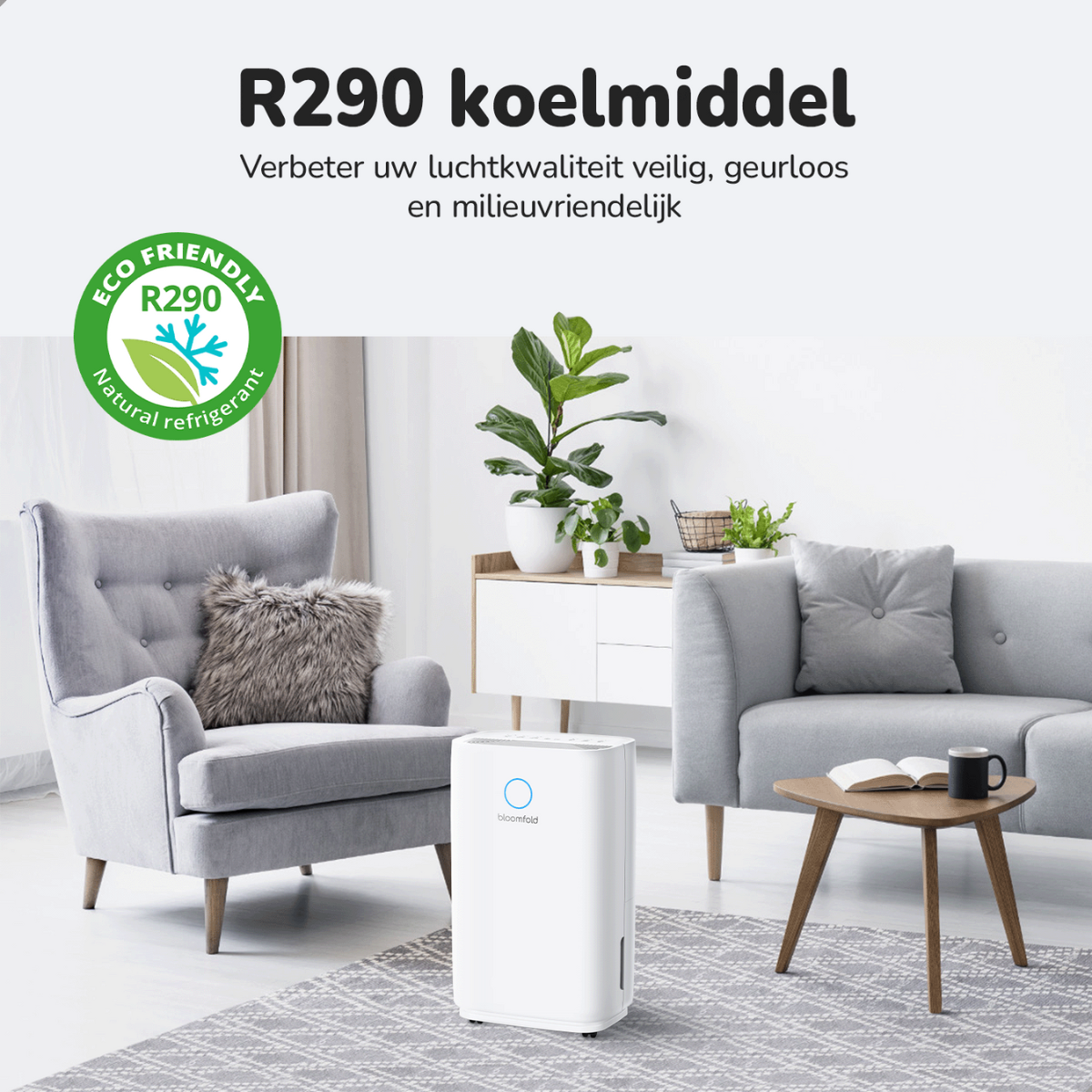 Bloomfold Luchtontvochtiger - 25L per Dag - Incl. Was-droog Functie - BF007