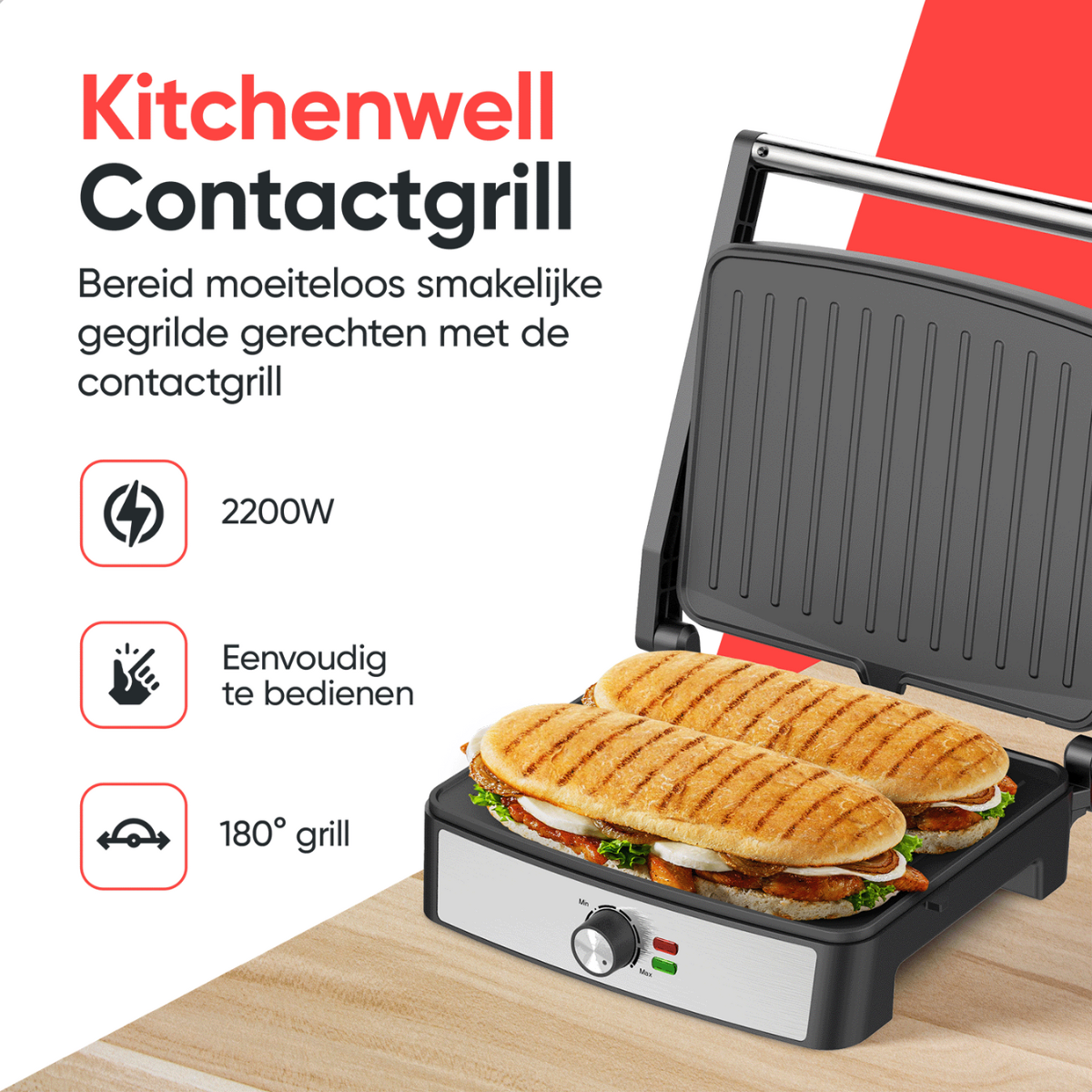 Kitchenwell Tosti apparaat