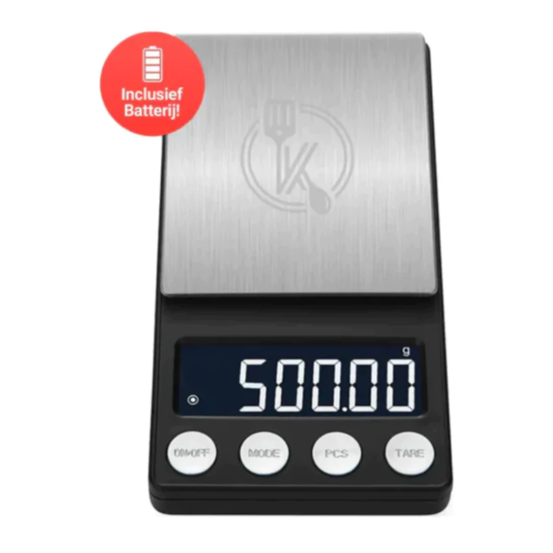 Kitchenwell digitale mini precisie keukenweegschaal - 0,01 tot 500 gram