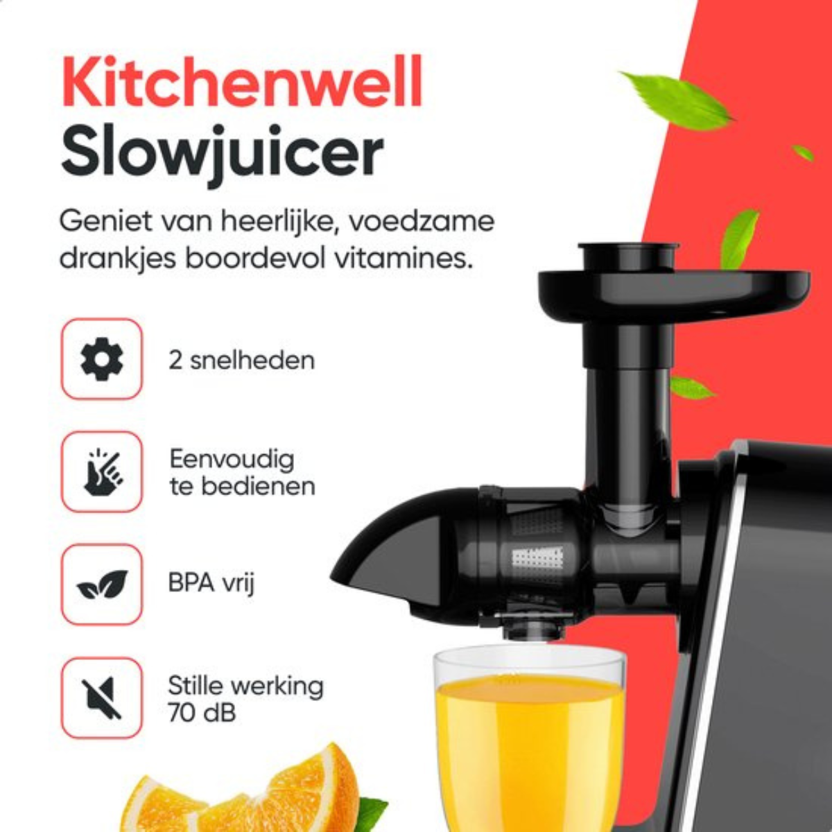 Kitchenwell Slowjuicer - 700ml - KN370