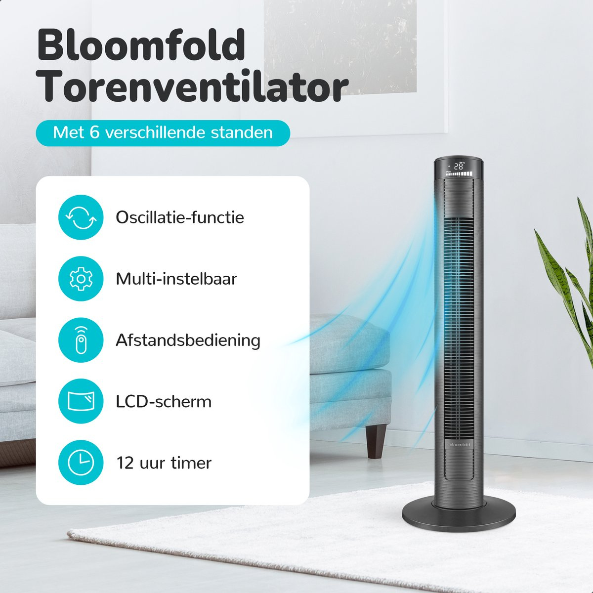 Bloomfold Toren Ventilator - 38 inches - BF040