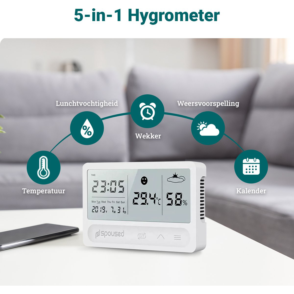 Spoused hygrometer